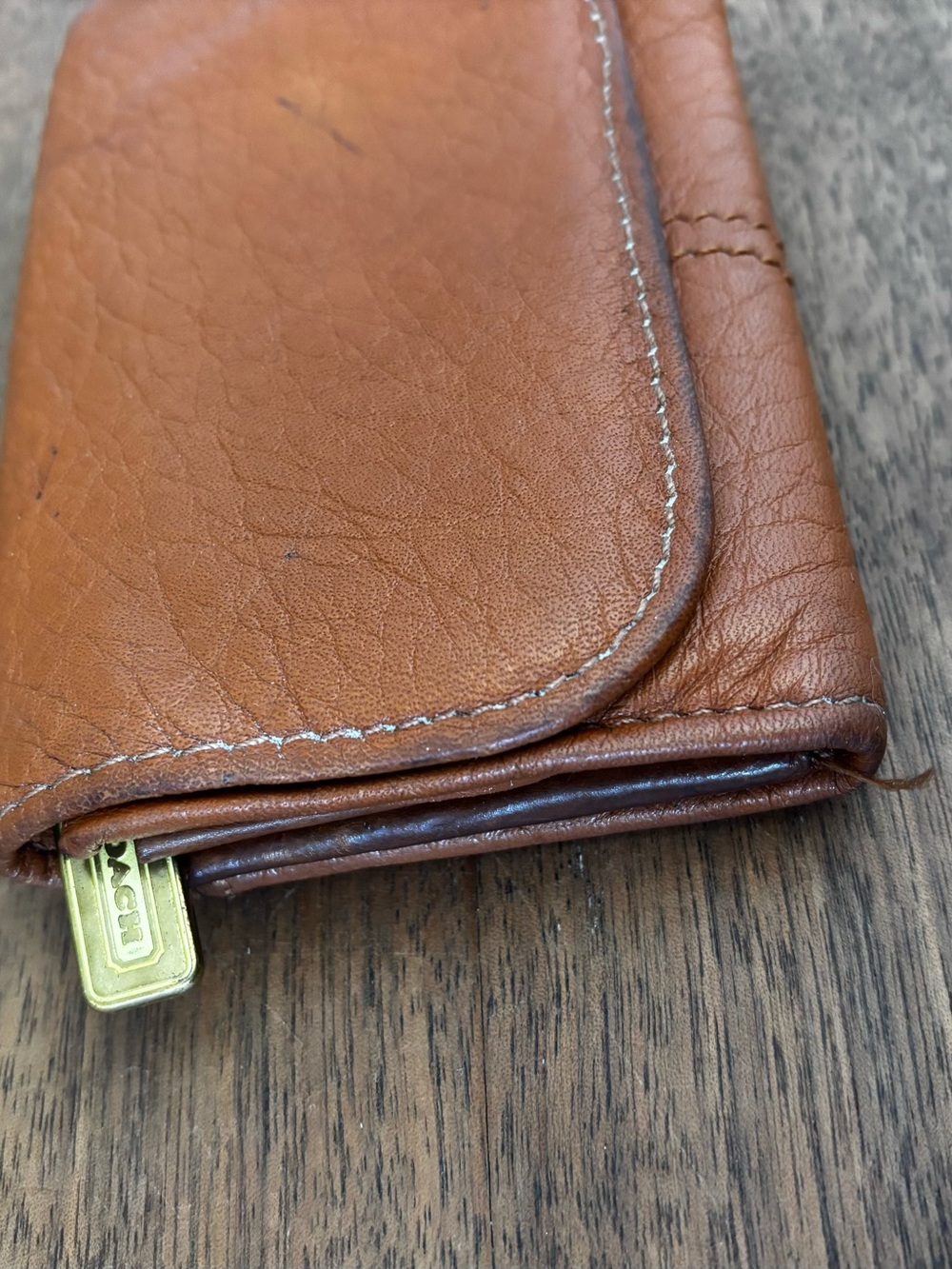 Vintage Coach Sonoma Multifunction Wallet in British Tan